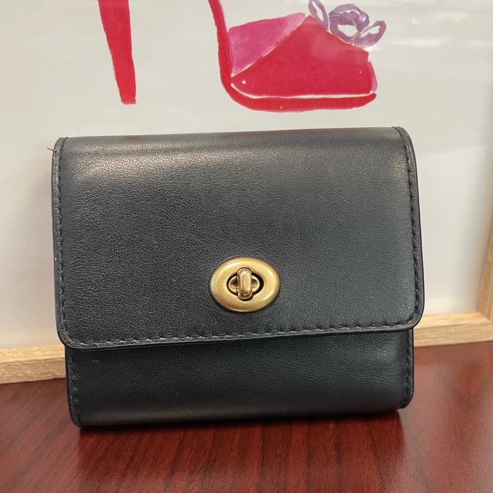 Coach small black wallet